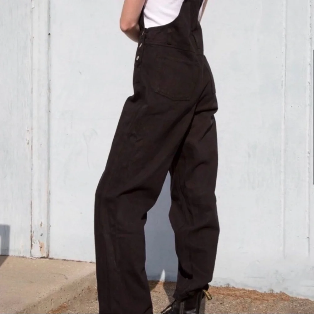 Brandy Melville John Galt Hayley Overalls  Baggy Black Denim Small - Picture 2 of 8